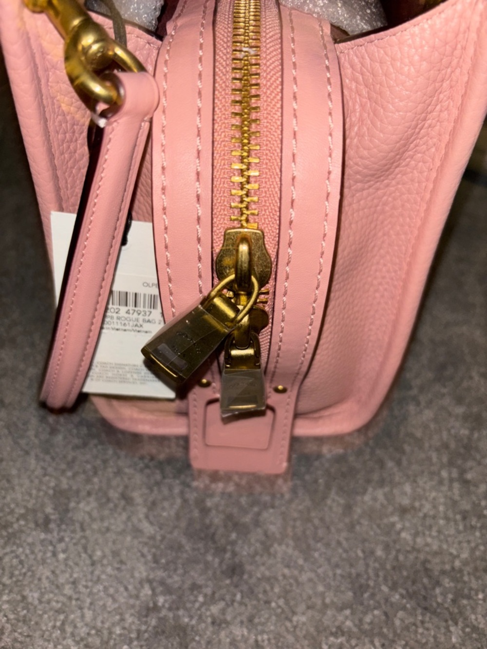 Coach Rogue Pink Pebbled Leather Mini Satchel with Gold Hardware - Picture 2 of 12